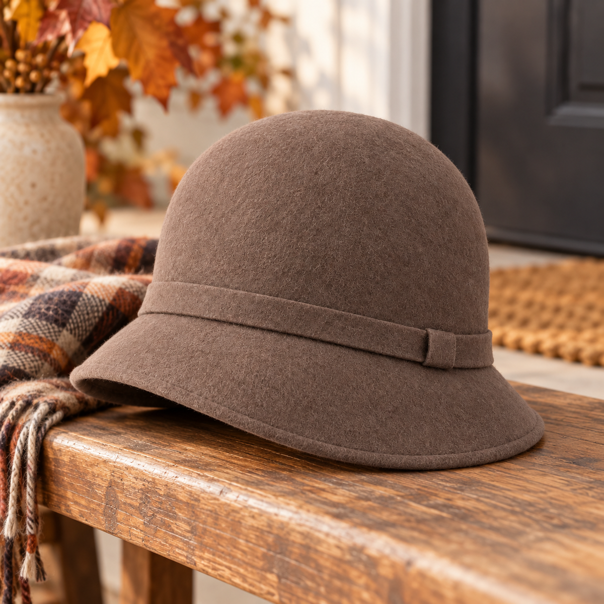 Velunorar Classic Cloche Hat – Textured Casual Hat for Fall & Transitional Seasons