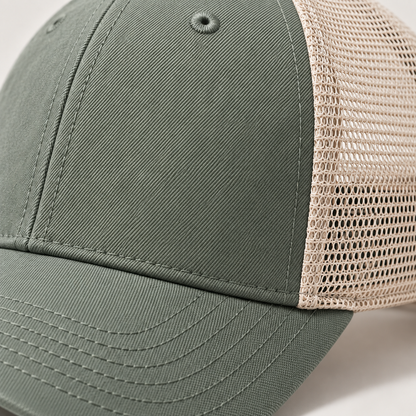 Velunorar Two-Tone Mesh Trucker Cap – Adjustable Casual Hat for Spring & Summer