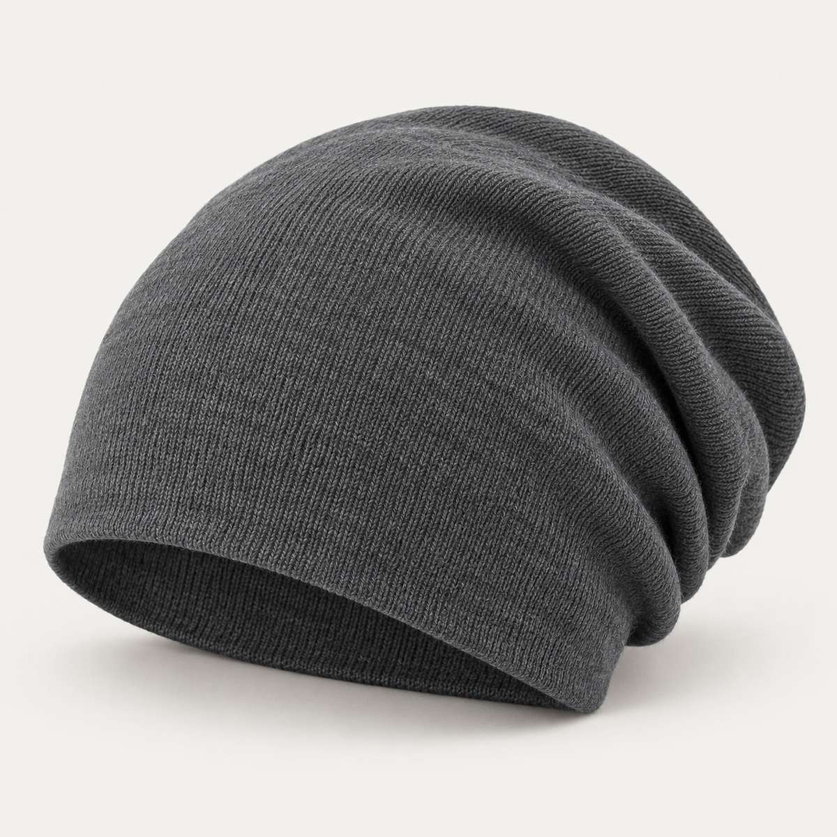 Velunorar Slouchy Knit Beanie – Relaxed Winter Casual Hat with Ribbed Texture