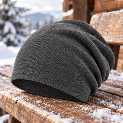 Velunorar Slouchy Knit Beanie – Relaxed Winter Casual Hat with Ribbed Texture