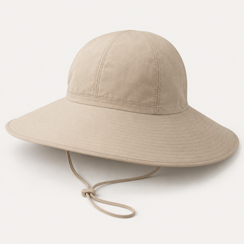 Velunorar Wide Brim Cotton Sun Hat – Adjustable Casual Hat for Spring & Summer